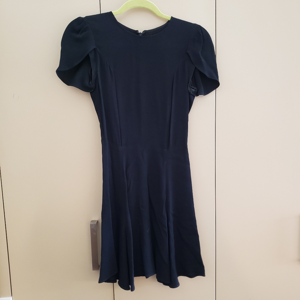 Reformation Black Short Sleeve Dress